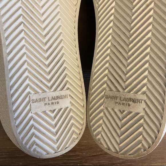 Saint Laurent court classic embroidered sneakers - Picture 9 of 14